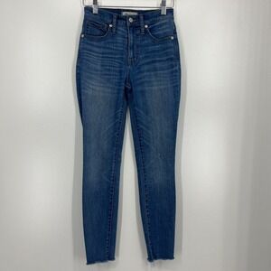 Madewell Jeans Women's 24 Blue 10"‎ High Rise Skinny Medium Wash Cotton